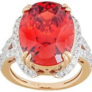 Bella Luce 23.69ctw Fire Opal & Diamond Simulant